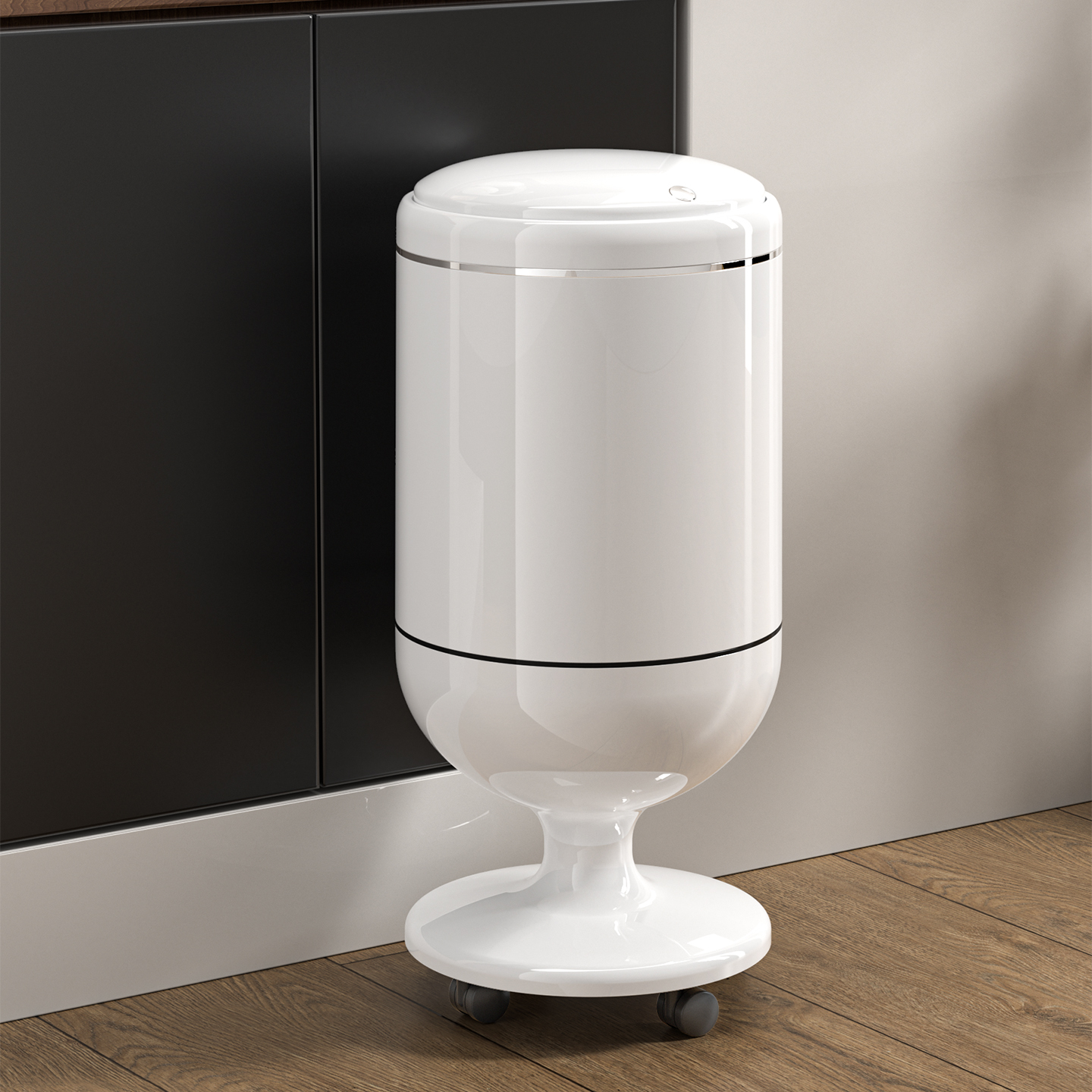 2025新款轻奢高档弹盖垃圾桶