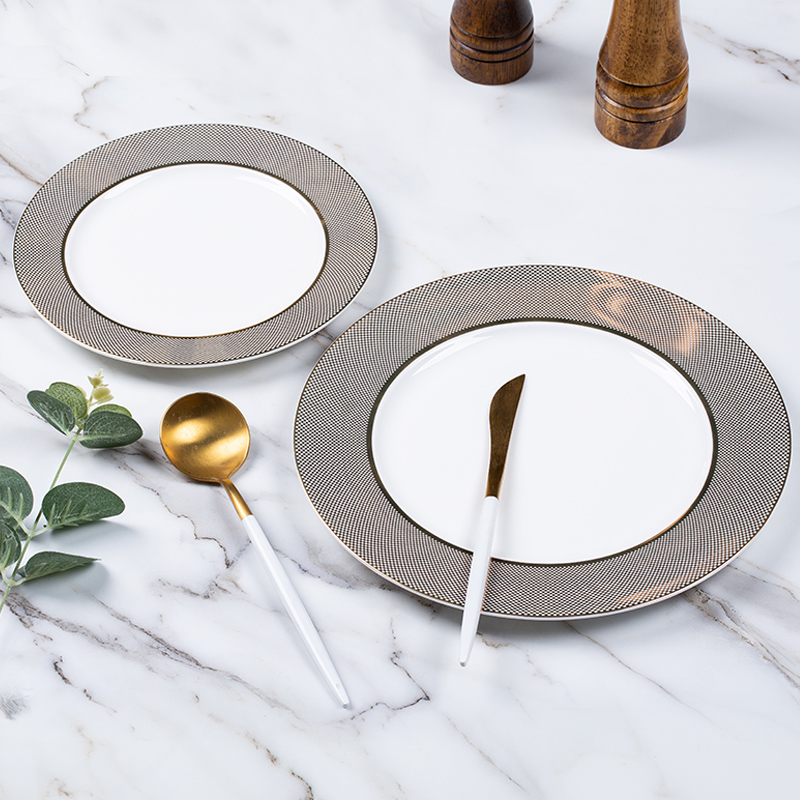 美式餐具样板间高档会所摆台平盘