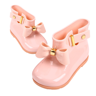 儿童雨鞋女童加绒套宝宝防滑男童水鞋小孩幼儿秋冬防水雨靴蝴蝶结