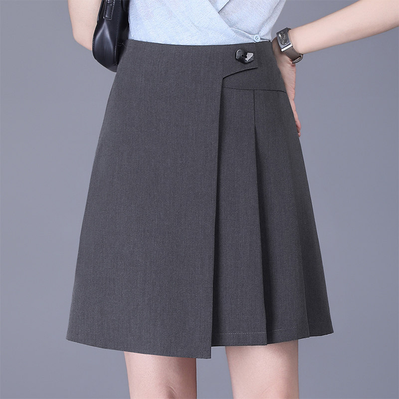 不规则半身裙女2026春季高腰显瘦小个子a字短裙防走光休闲百褶裙