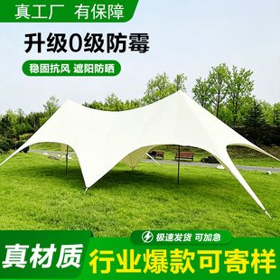 户外单峰双峰三峰天幕大型营地露营团建云顶八爪鱼天幕万重山帐篷
