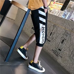 男休闲修身运动五分短裤