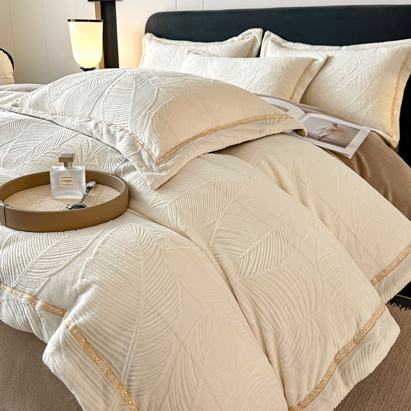 冬季牛奶绒加厚保暖四件套裸睡