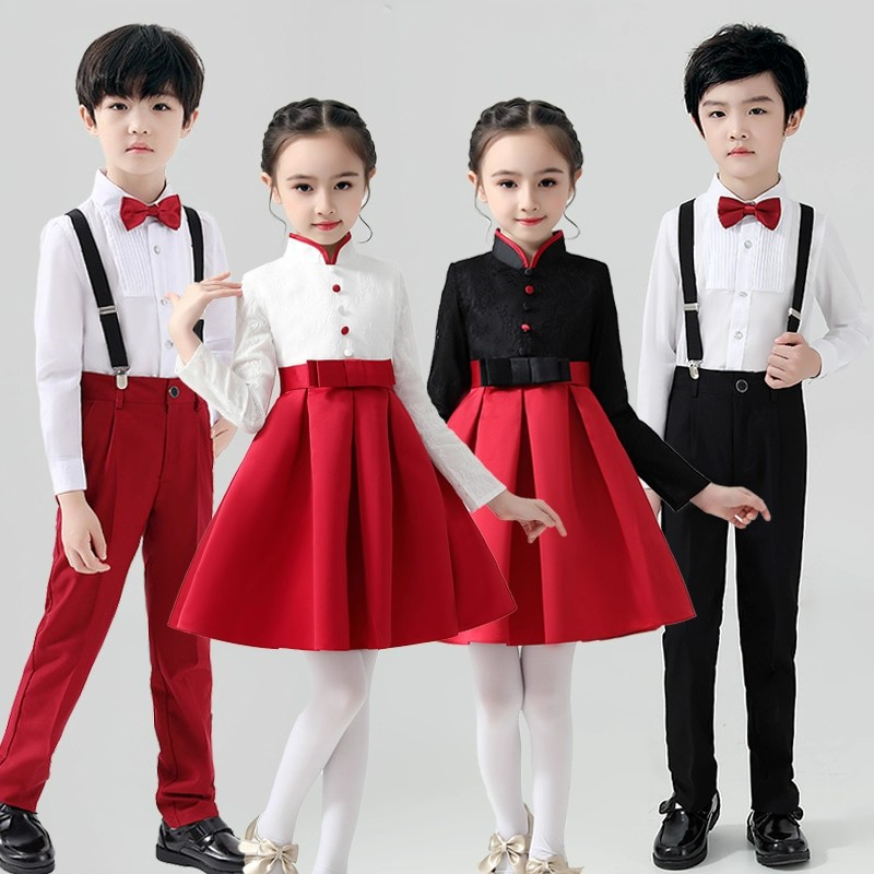 儿童演出服公主裙中小学生合唱服图片
