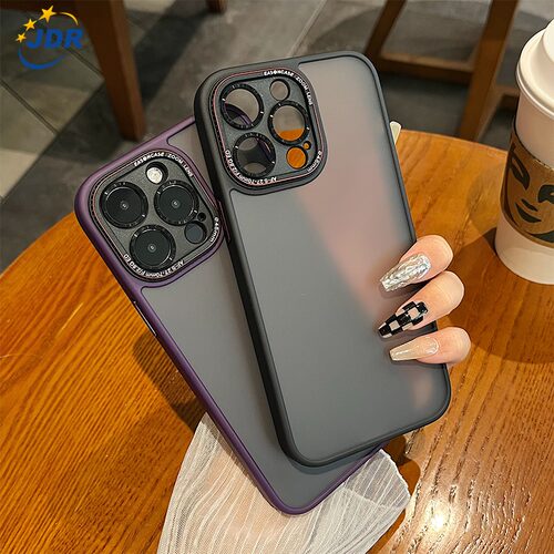肤感磨砂壳简约适用苹果14手机壳新款iPhone12全包防摔14promax紫色金属镜头圈13pro高级感女14高档13pro潮牌