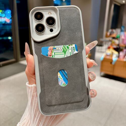贴皮小蛮腰卡包tpu适用苹果17手机壳新款iPhone17promax大孔全包16/15pro防摔14磨砂13高级感12男女保护套11