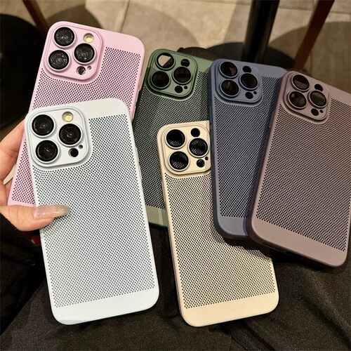 全方位网孔透气镂空散热适用苹果17promax手机壳iPhone17pro一体镜头膜air全包防摔16promax网红15p新款14/13