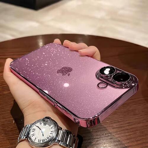星空细闪适用苹果17pm手机壳iphone16promax新款防摔保护套15pro高级感14全包镜头膜13pro透明12男女11保护套