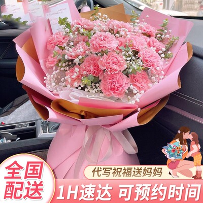 母亲节康乃馨花束鲜花速递同城配送辽宁沈阳市苏家屯于洪区新民市