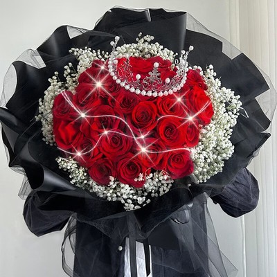 七夕情人节鲜花速递河北保定阜平县容城县涞水县同城配送玫瑰花束