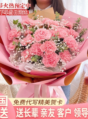 母亲节康乃馨花束送妈妈鲜花速递同城配送广西玉林市玉州区北流市