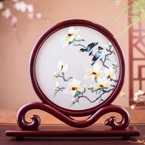 手工刺绣工艺品中国风特色礼品