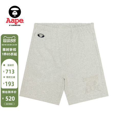 Aape标刺绣美式简约休闲短裤