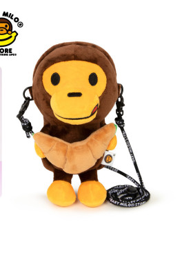BABY MILO STORE配饰立体卡通小猴单肩包斜挎手机包4495XXQ