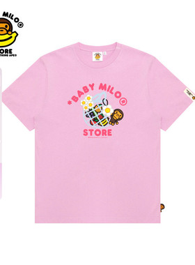 BABY MILO STORE女装水果雏菊图案印花短袖T恤0456XXQ