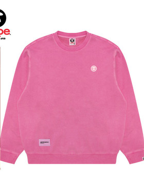 Aape旗舰店男装秋冬小标徽章水洗复古潮流做旧薄绒卫衣C350XXP