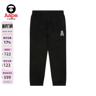 C637XXP 卫裤 Aape旗舰店男装 秋冬字母徽章简约潮流薄绒休闲长裤