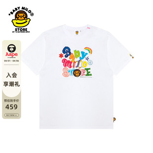BABY STORE女装 卡通小猴涂鸦字母图案印花短袖 T恤0455XXQ MILO
