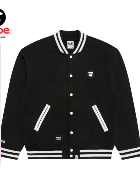 Aape旗舰店男装秋冬猿人徽章潮流休闲薄绒卫衣棒球服外套C360XXP