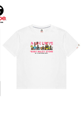 Aape联名BABY MILO STORE童装春夏卡通印花短袖T恤9752XXO
