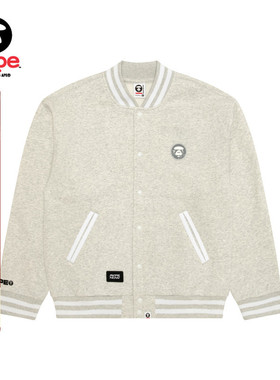 Aape旗舰店男装秋冬猿人徽章潮流休闲薄绒卫衣棒球服外套C360XBP