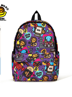 BABY MILO STORE配饰卡通动物图案满印双肩包（中号）4275XXR