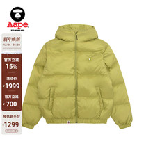 Aape旗舰店男装秋冬小标徽章简约潮流连帽面包羽绒服外套7725XXP
