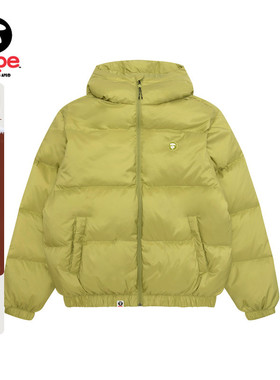 Aape旗舰店男装秋冬小标徽章简约潮流连帽面包羽绒服外套7725XXP
