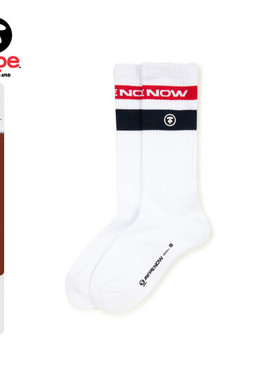 Aape旗舰店配饰猿人刺绣撞色潮流休闲中筒袜5135XXO