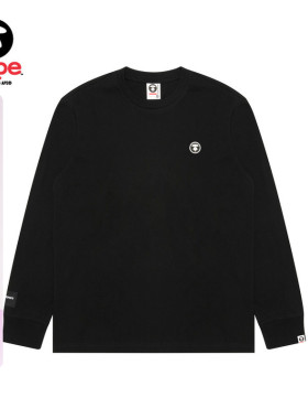 Aape旗舰店男装春季猿人徽章简约潮流休闲长袖T恤1715XXP