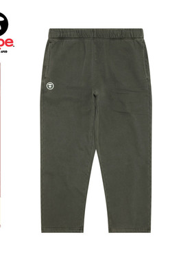 Aape旗舰店男装秋冬小标徽章水洗做旧潮流薄绒休闲长裤C671XXP