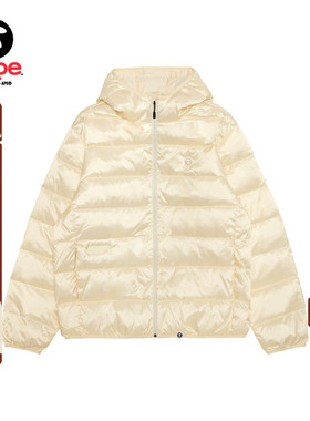Aape旗舰店男装秋冬小标徽章简约休闲连帽羽绒服外套7720XXP