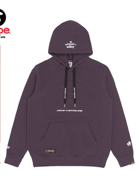 Aape旗舰店男装秋季凸压猿人立体宽松薄款抽绳连帽卫衣3942XXJ