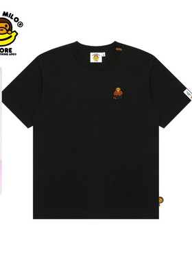 BABY MILO STORE女装卡通小猴寿司图案印花短袖T恤0458XXQ