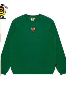 BABY MILO STORE女装春秋卡通蘑菇小猴休闲宽松圆领卫衣3037XXN