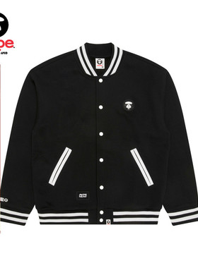 Aape旗舰店男装秋冬猿人徽章潮流休闲薄绒卫衣棒球服外套C360XXP