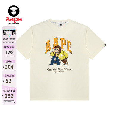 Aape字母印花休闲潮流短袖T恤