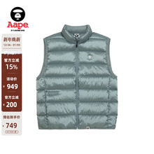 Aape旗舰店男装秋冬猿颜徽章休闲简约羽绒马甲背心外套7719XXP