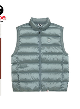 Aape旗舰店男装秋冬猿颜徽章休闲简约羽绒马甲背心外套7719XXP