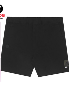 Aape旗舰店男装春夏猿人徽章纯色潮流简约纯色山系短裤6888XXI