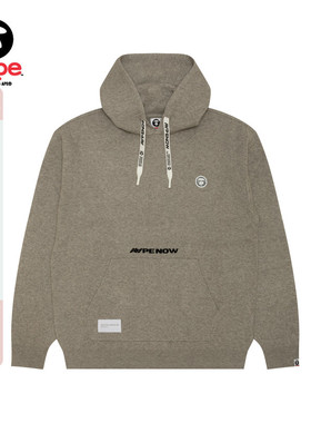 Aape旗舰店男装春秋猿人徽章字母提花简约休闲连帽针织衫B334XXN