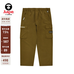 裤 工装 B667XXO 25春夏猿人徽章多口袋潮流休闲长裤 Aape旗舰店男装