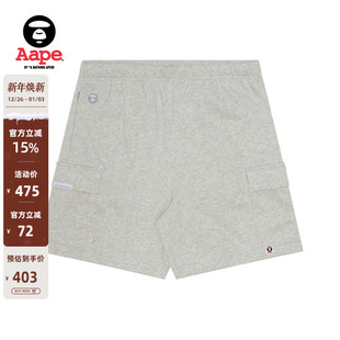 Aape旗舰店男装 A676XAM 春夏猿人徽章字母印花大口袋简约休闲短裤