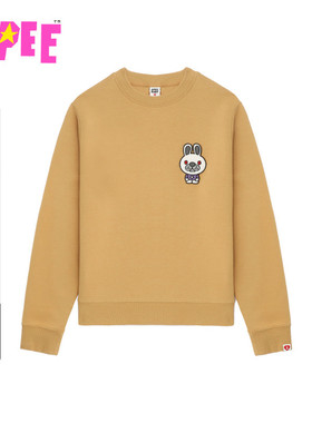 APEE女装秋冬卡通兔子刺绣标纯色圆领卫衣F143A5P