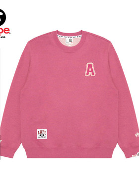 Aape旗舰店男装秋冬字母刺绣简约潮流圆领卫衣C375XAP