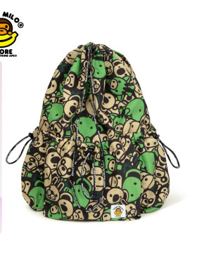 BABY MILO STORE配饰卡通图案抽绳束口双肩包4356XXO