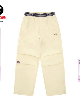 Aape旗舰店女装春夏猿人小标徽章宽松垂感阔腿休闲长裤D621XXQ