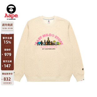 卡通图案印花圆领加绒卫衣9794XBP STORE男装 Aape联名BABY MILO