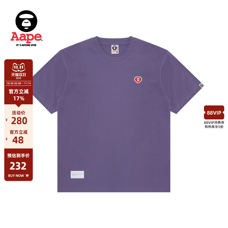 Aape潮流简约休闲短袖T恤