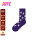 APEE配饰卡通兔子图案提花中筒袜F416A5P